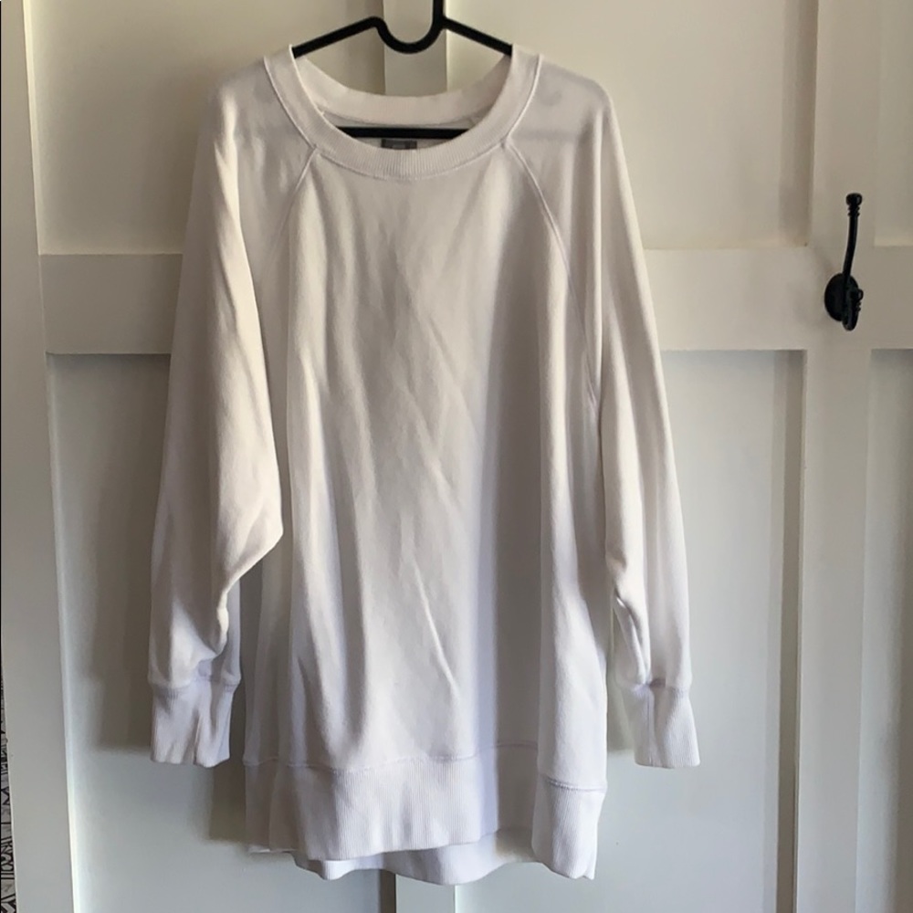 Aerie white oversized lounge sweater